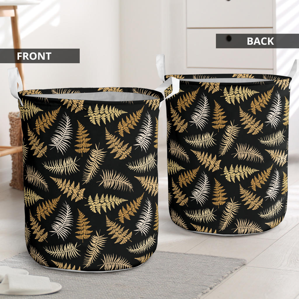 Fern Leave Bright Print Pattern Laundry Basket