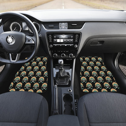 American indian Skull Pattern Car Floor Mats Front Back