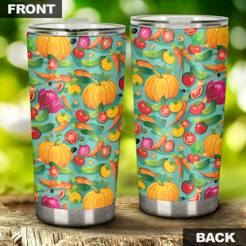 Vegan Colorful Themed Design Print Tumbler