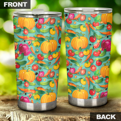 Vegan Colorful Themed Design Print Tumbler