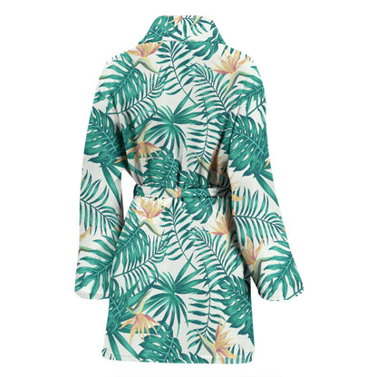 Bird Of Paradise Pattern Print Design 05 Women Bathrobe