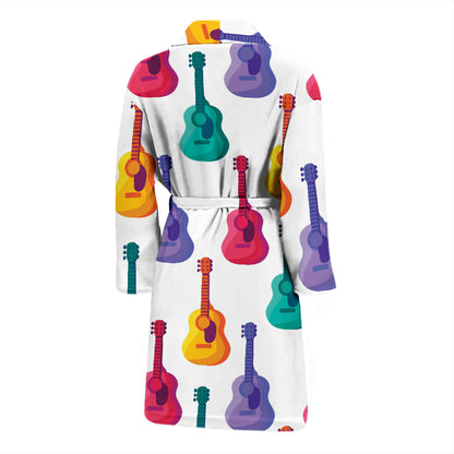 Acoustic Guitar Print Design LKS406 Men Bathrobe