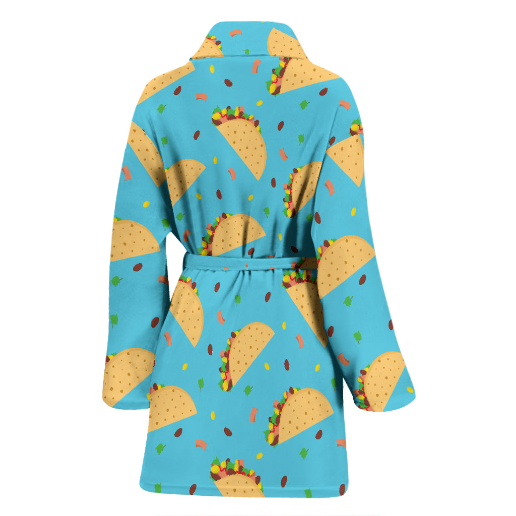 Taco Print Design LKS303 Women Bathrobe