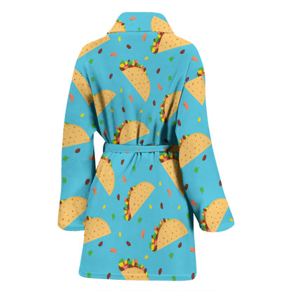 Taco Print Design LKS303 Women Bathrobe