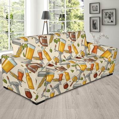 Beer Pattern Print Design 05 Sofa Slipcover