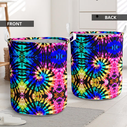 Tie Dye Rainbow Design Print Laundry Basket