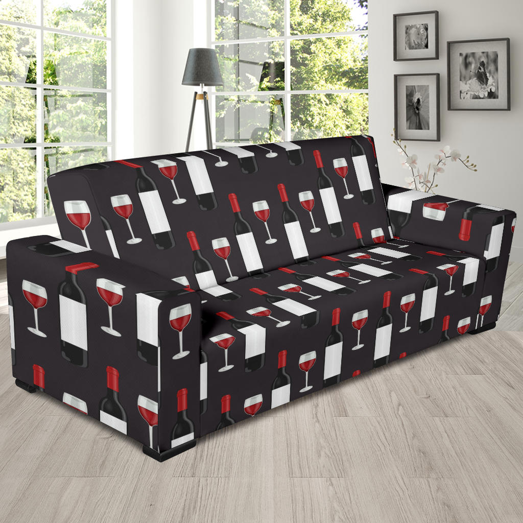 Wine Print Design LKS309 Sofa Slipcover