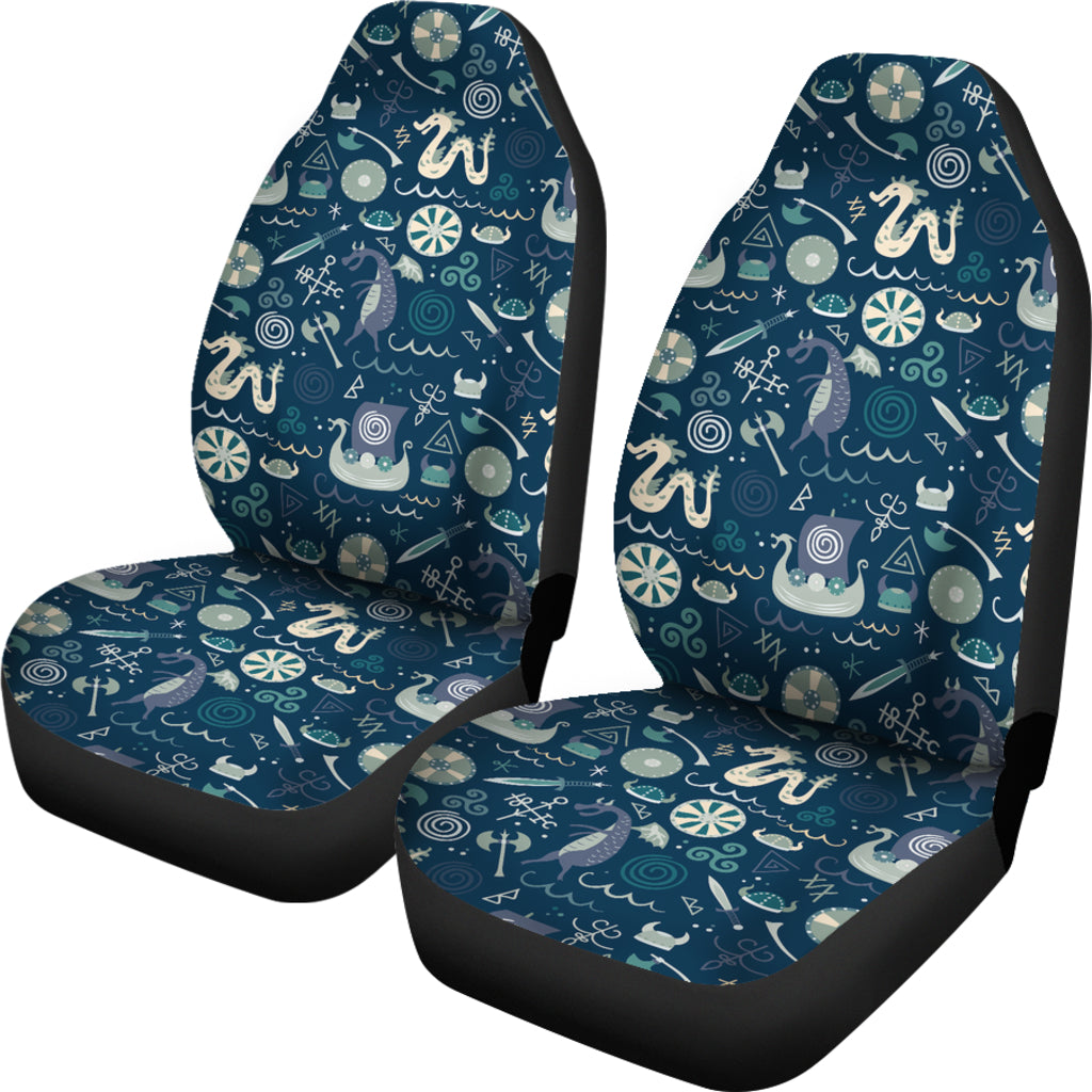 Vikings Print Design LKS305 Car Seat Covers