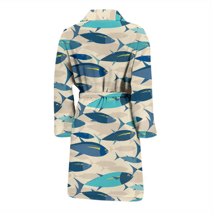 Tuna Fish Print Design LKS302 Men Bathrobe