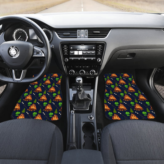 Camfire marshmallow Camping Design Print Car Floor Mats Front Back