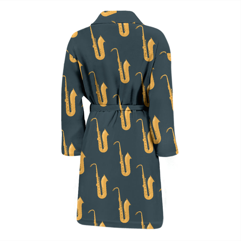 Saxophone Print Design LKS401 Men Bathrobe