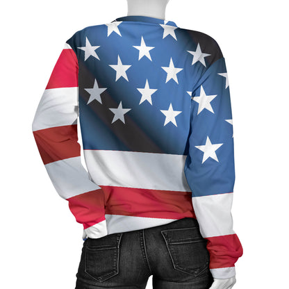 American flag Classic Women Long Sleeve Sweatshirt