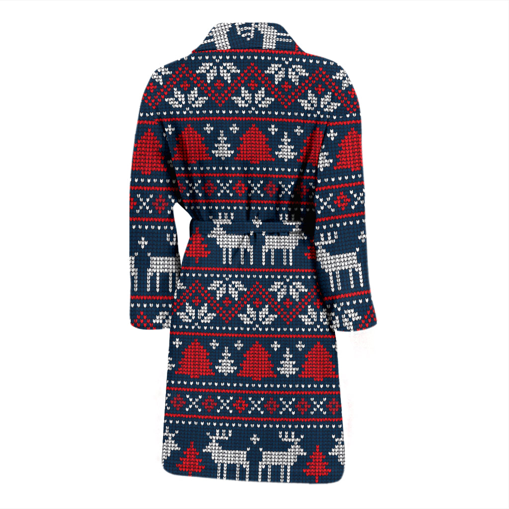 Reindeer Print Design LKS405 Men Bathrobe