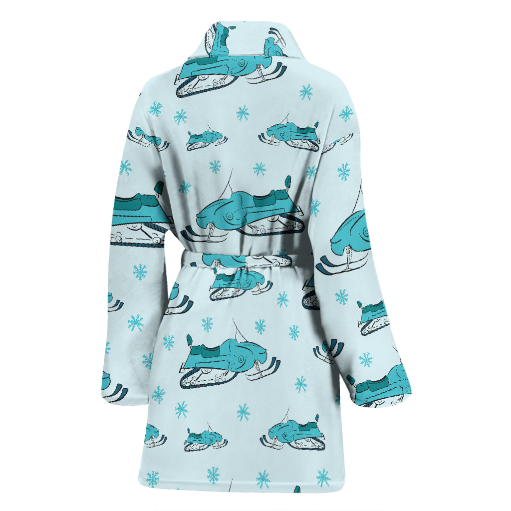 Snowmobile Print Design LKS301 Women Bathrobe