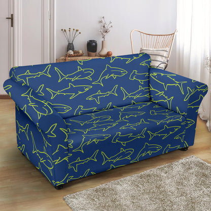 Shark Print Design LKS301 Loveseat Couch Slipcover