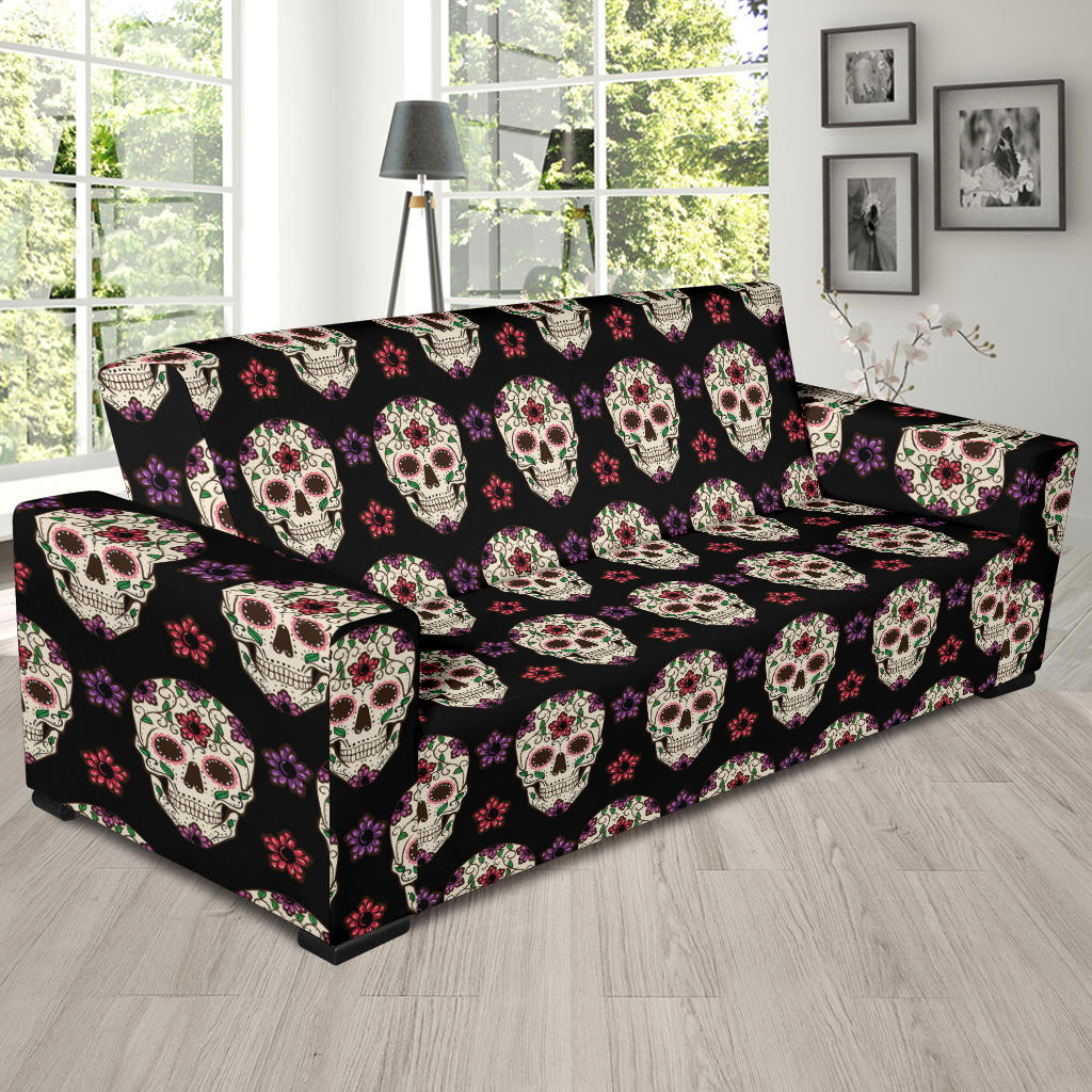 Sugar Skull Print Design LKS304 Sofa Slipcover