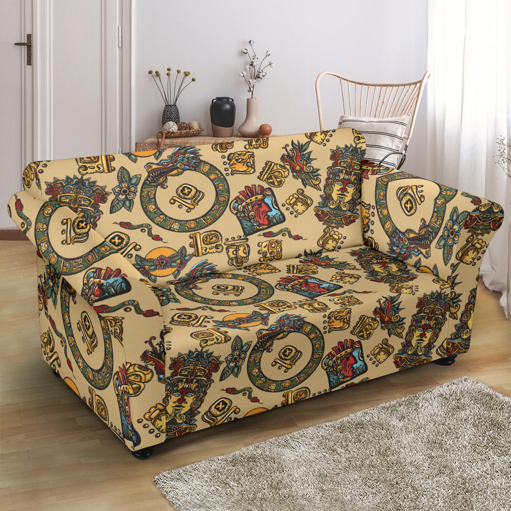 Totem Print Design LKS305 Loveseat Couch Slipcover