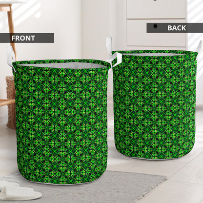 Celtic Green Neon Design Laundry Basket