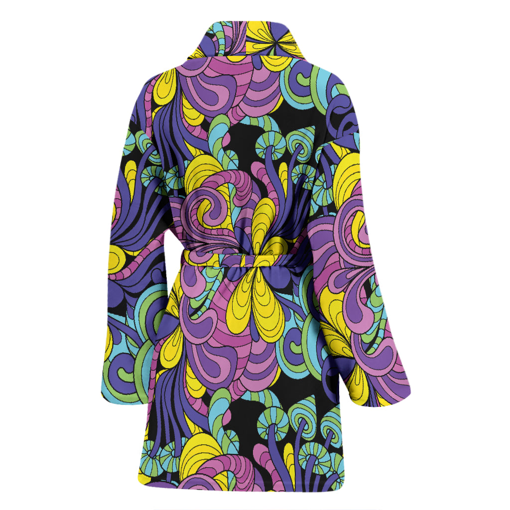 Trippy Print Design LKS305 Women Bathrobe