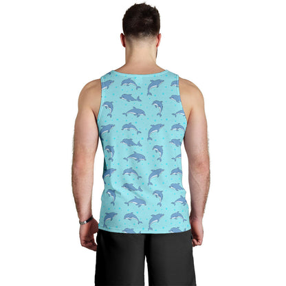 Dolphin Baby Cute Print Pattern Men Tank Top