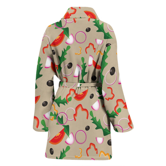 Salad Print Design LKS303 Women Bathrobe