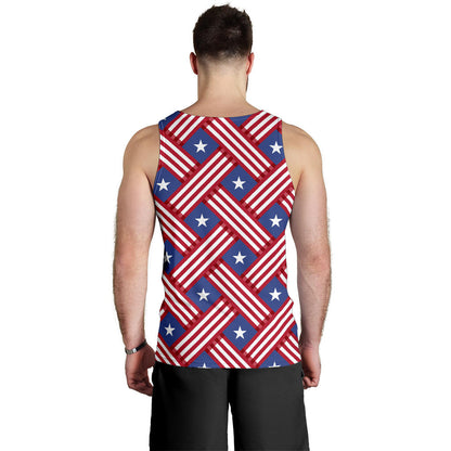 American flag Pattern Men Tank Top