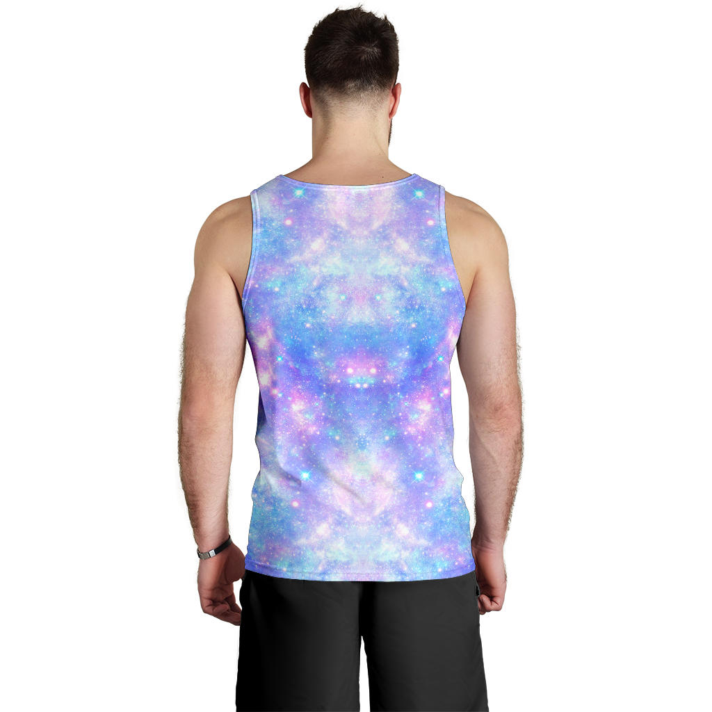 Galaxy Stardust Pastel Color Print Men Tank Top