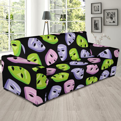 Acting Mask Pattern Print Design 04 Sofa Slipcover