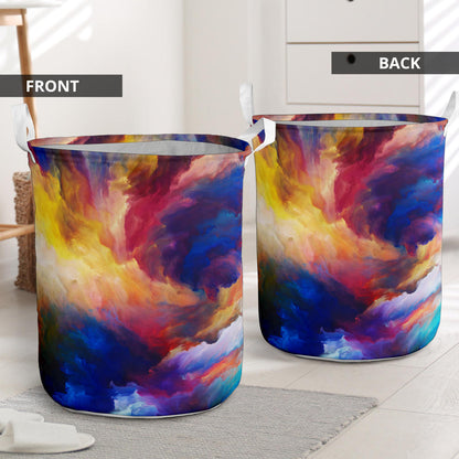 Vortex Twist Swirl Water Color Design Laundry Basket