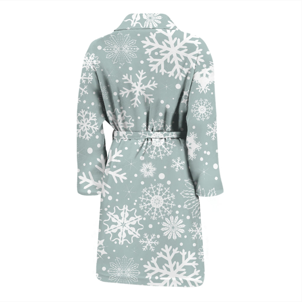 Snowflake Print Design LKS303 Men Bathrobe