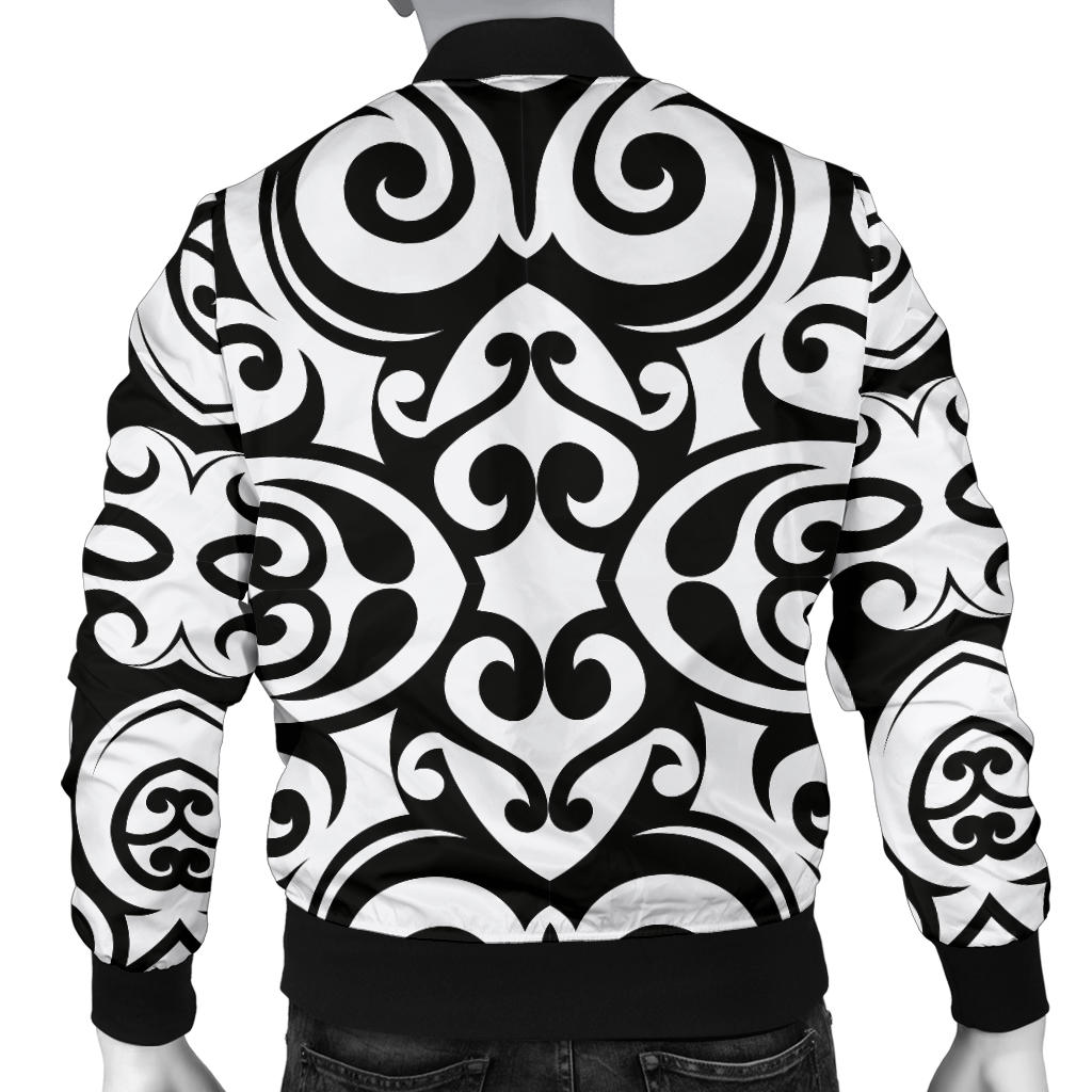 Polynesian Tattoo Pattern Men Bomber Jacket