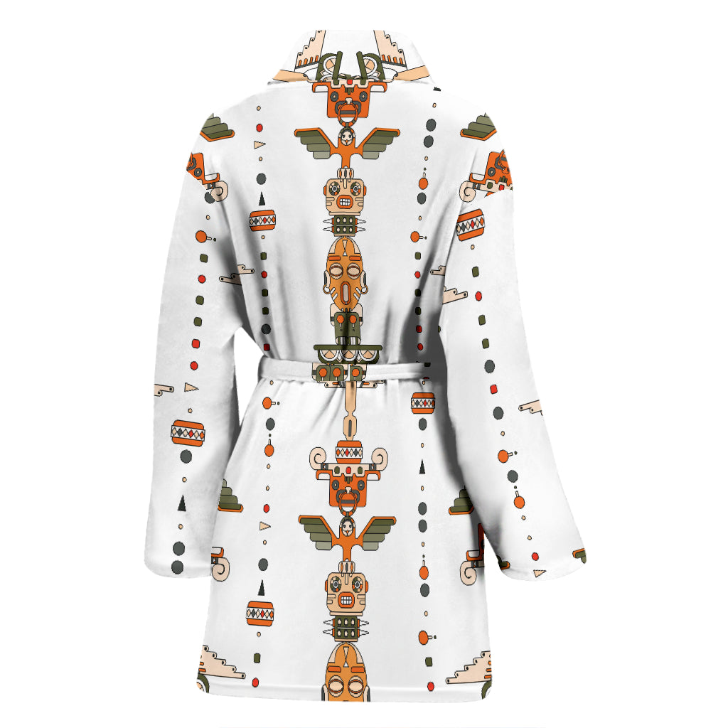 Totem Print Design LKS302 Women Bathrobe