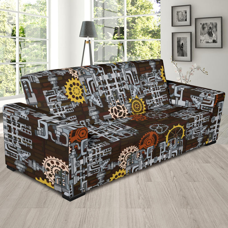 Mechanic Pattern Print Design 04 Sofa Slipcover