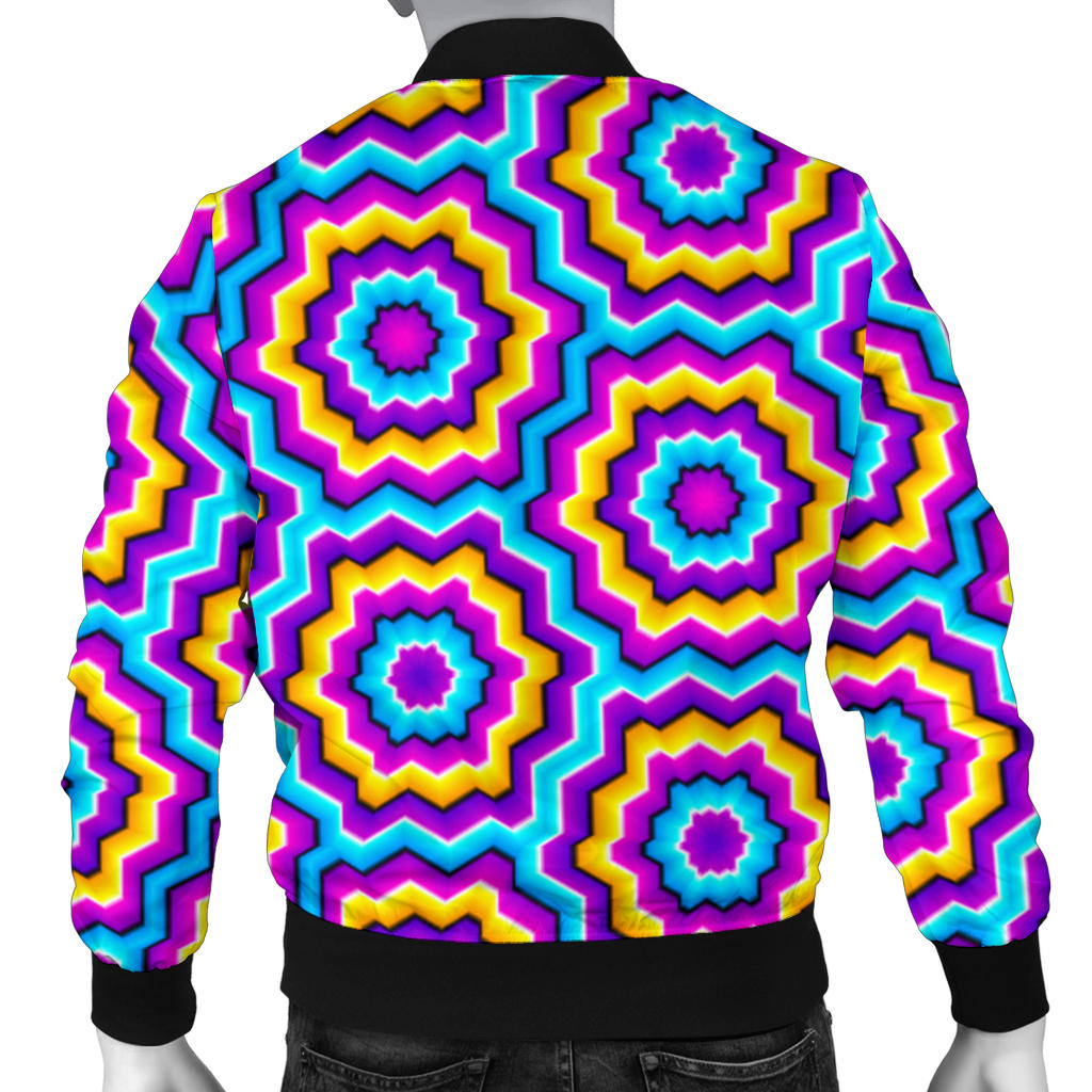 Optical illusion Techno Movement Men Bomber Jacket