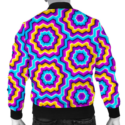 Optical illusion Techno Movement Men Bomber Jacket