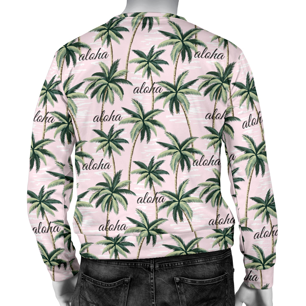 Aloha Beach Pattern Design Themed Print Men Long Sleeve Sweatshirt