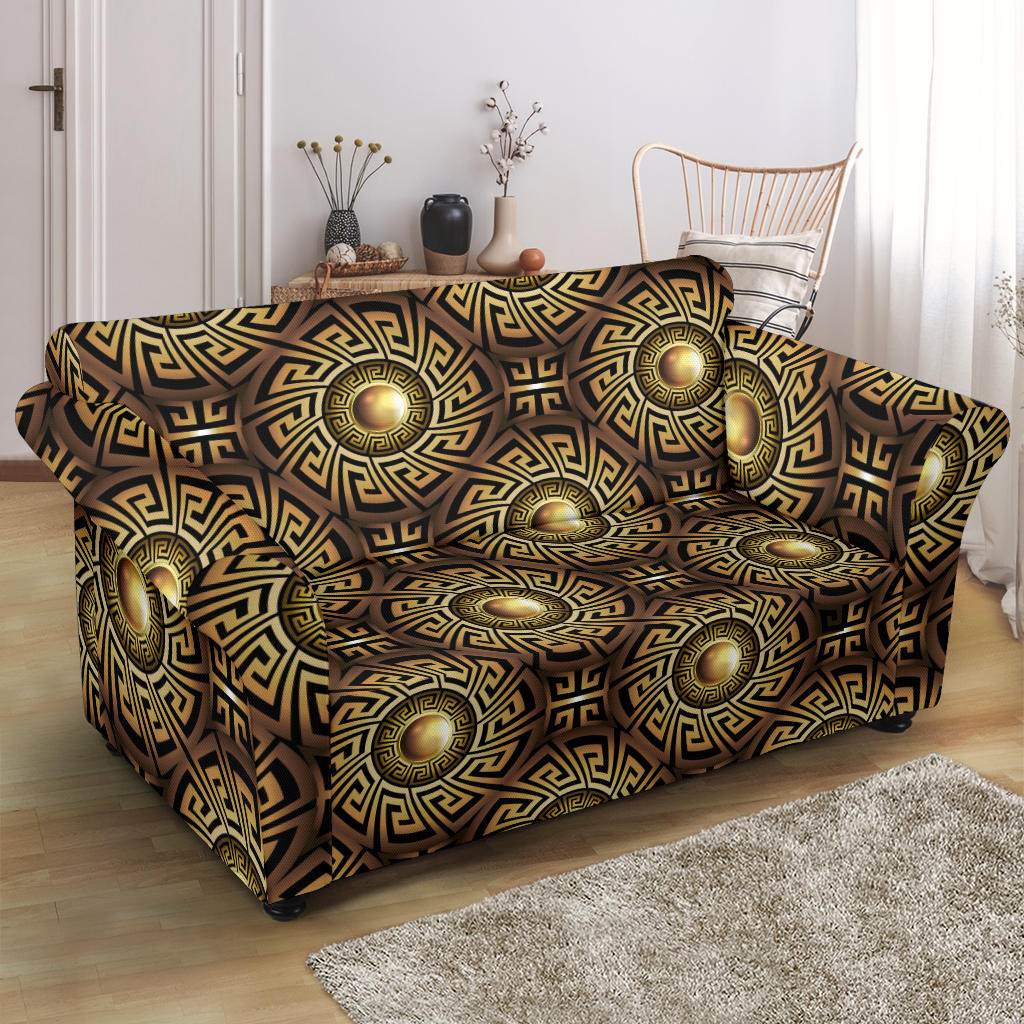 Ancient Greek Print Design LKS3012 Loveseat Couch Slipcover