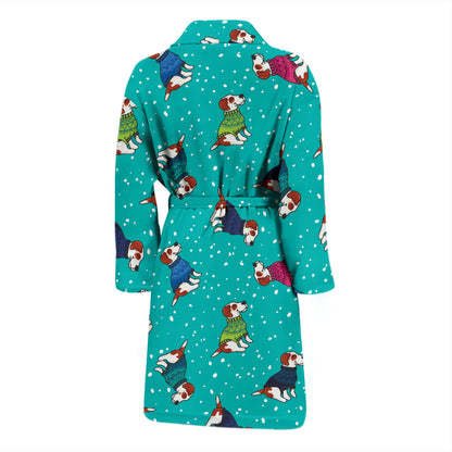 Russell Terriers Print Design LKS309 Men Bathrobe
