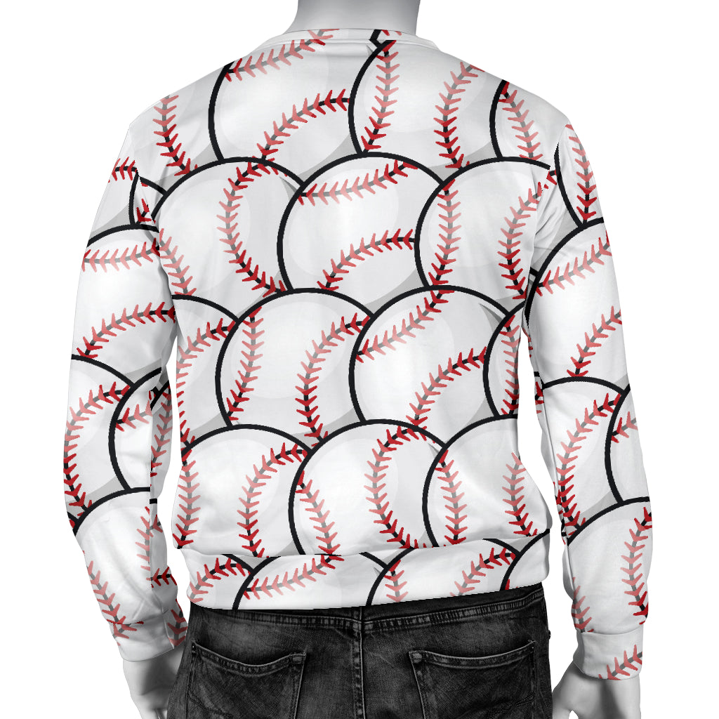 Baseball Pattern Men Long Sleeve Sweatshirt