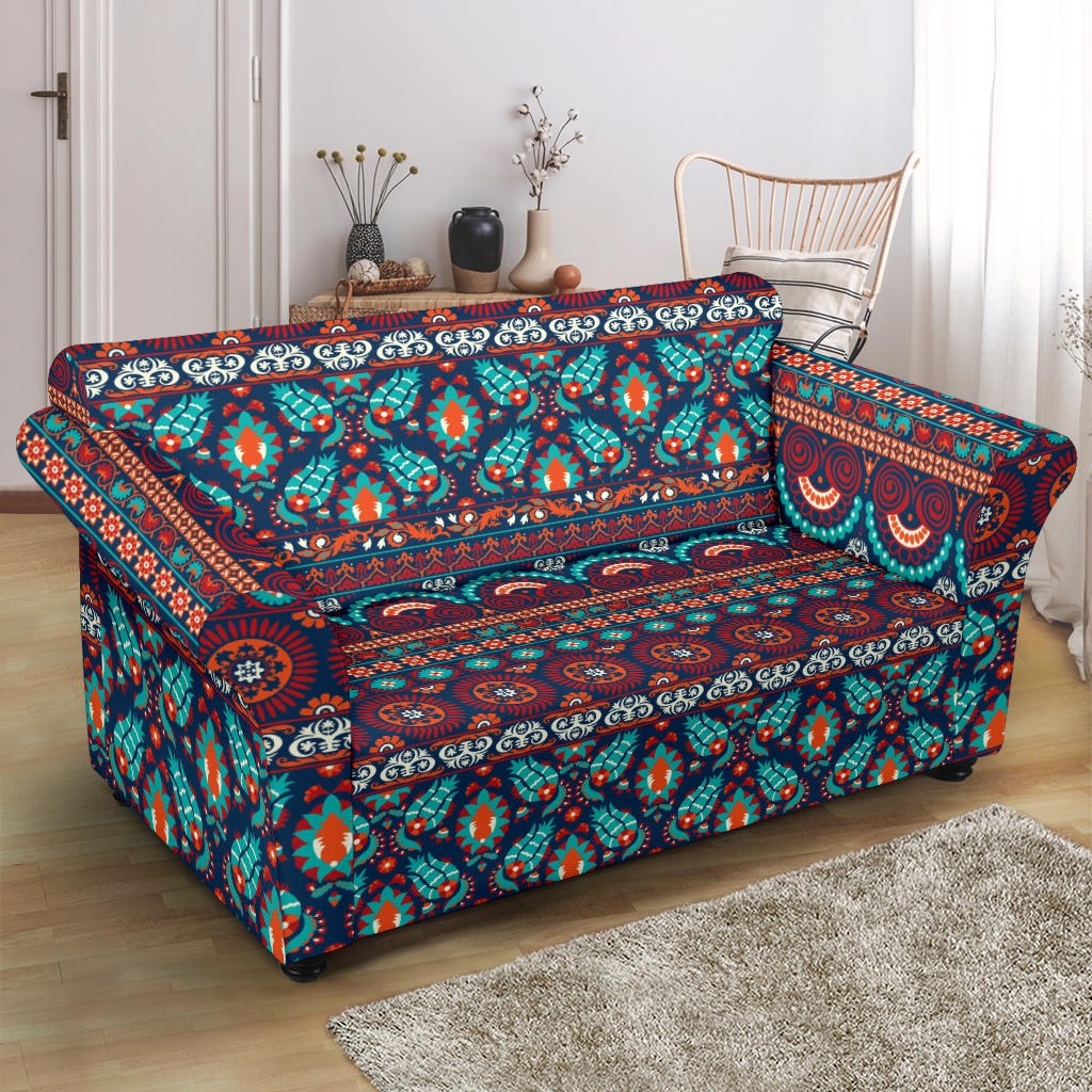 Suzani Print Design LKS302 Loveseat Couch Slipcover