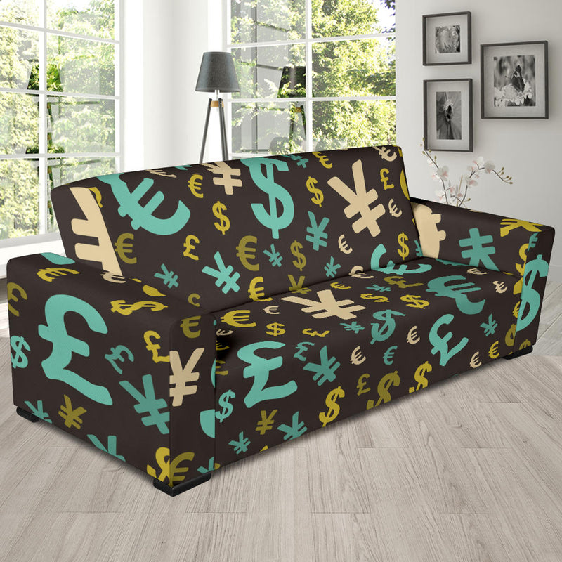 Money Pattern Print Design 01 Sofa Slipcover