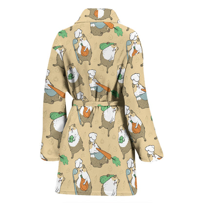 Guinea Pig Print Design LKS401 Women Bathrobe