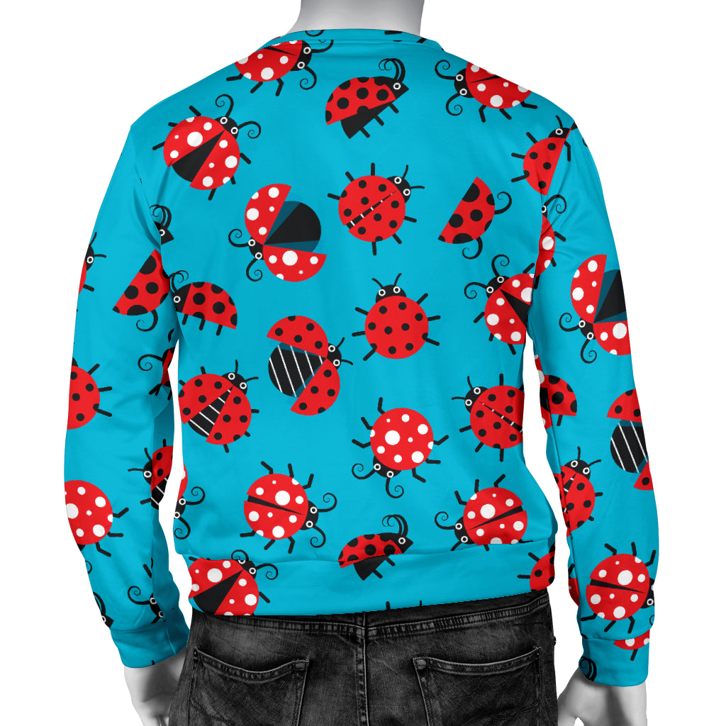 Ladybug Action Print Pattern Men Long Sleeve Sweatshirt