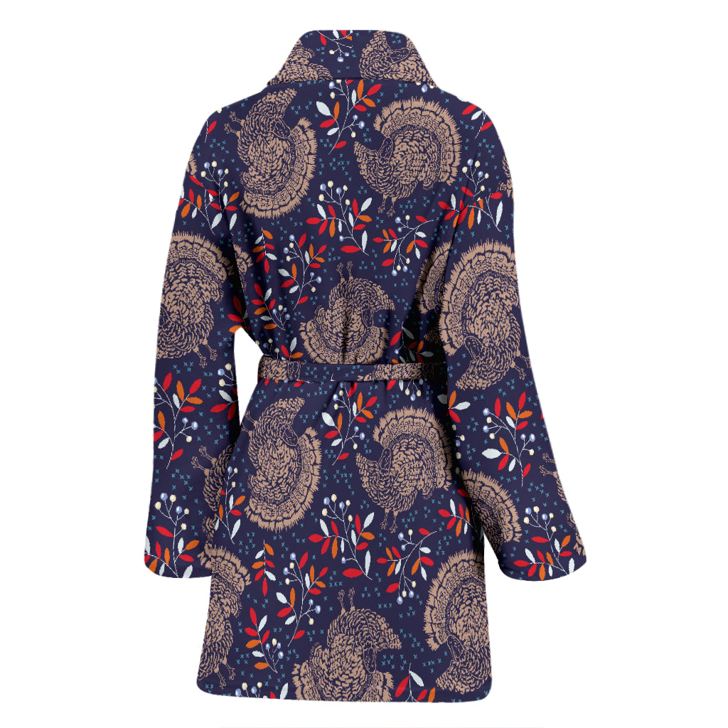Turkey Print Design LKS401 Women Bathrobe