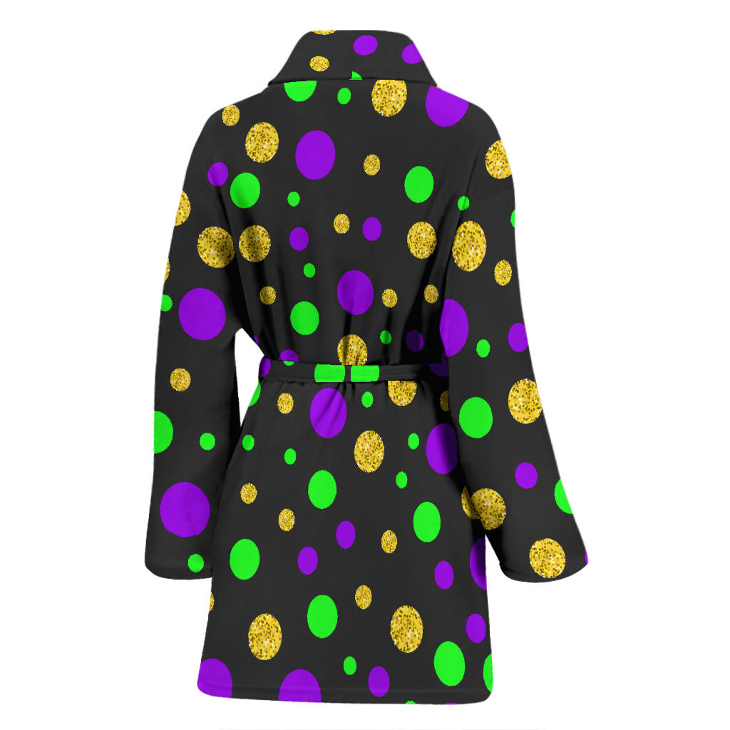 Mardi Gras Pattern Print Design 07 Women Bathrobe