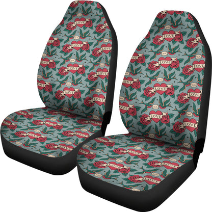 Tattoo Heart Print Design LKS301 Car Seat Covers