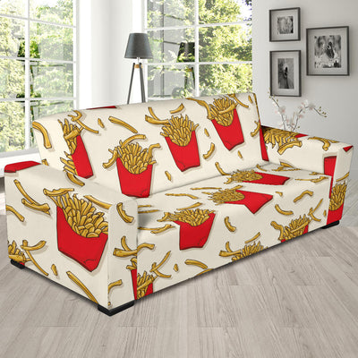 French Fried Pattern Print Design 01 Sofa Slipcover