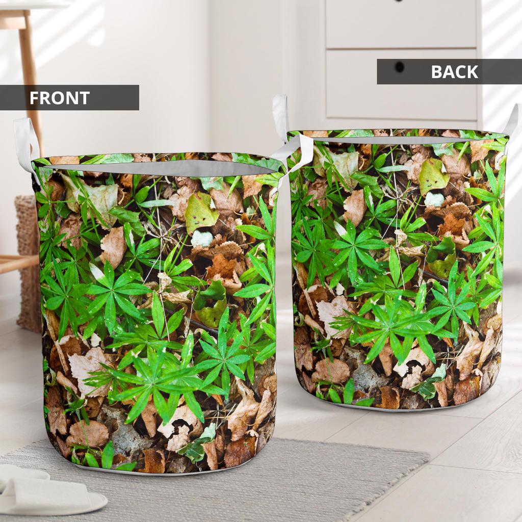 Camouflage Realistic Tree Fresh Print Laundry Basket