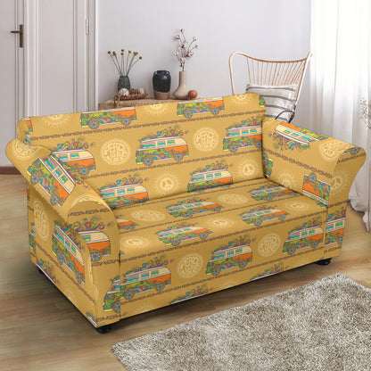 Hippie Van Print Design LKS304 Loveseat Couch Slipcover