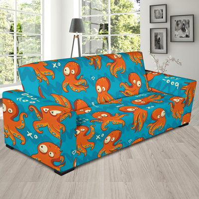 Octopus Pattern Print Design A02 Sofa Slipcover